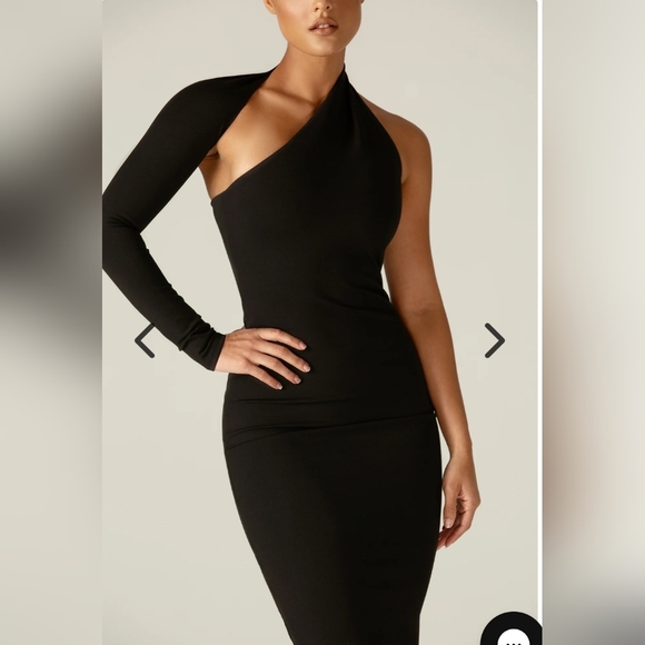 NWT Alieva Dasha Modern midi dress in black size xl - Picture 2 of 16